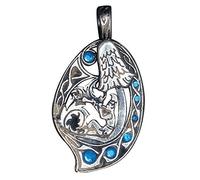 Pixie and Toadstool for Unexpected Good Fortune - Fire and Ice Pendants Collection - A Lead-Free Pewter Necklace Range with Crystals - Gift Boxed