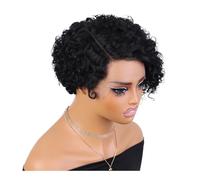 Pixie Cut Short Curly Bob 13X1 Lace Front Wigs Human Hair Wear and Go Glueless Wigs for Black Women 8 inch Womans Hair Topper