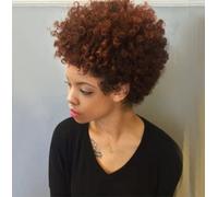 Pixie Cut Wigs,Synthetic Short Afro Wigs,Kinky Curly Wig,Explosive Small Curly False Hair,Heat Resistant,Full and Natural,for Women (A 10cm)