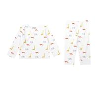 Pixie Dixie Animal Crew Neck Pyjamas in White | Size: 2-3 Years Pixie Dixie White 2-3 Years