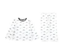 Pixie Dixie Dinosaur Crew Neck Pyjamas in White | Size: 1-2 Years Pixie Dixie White 1-2 Years