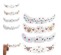 Pixie Dust Festive Freckles,Christmas Sparkle Face Makeup Patche,Fairy Glitter Fake Freckles Face Tattoos,Sparkle Makeup Patches,Temporary Tattoo Stickers Festival Party Easy to Remove (Mixed, 8pcs)