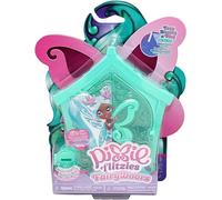 Pixie Flitzies Birthday Pixie Doll Including House with Doors that Open, 13cm Scented Doll with Hairbrush, Notebook and Collector Sheet, Suitable for Kids Aged 3+