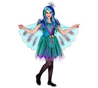 Pixie Girls Peacock Fairy Childs Kids Fancy Dress Costume Outift 8-10 Yrs