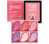 Pixie Inner Core Wellness & Strength Training for Feminine Care - Women’s Core Strength Set - Set of 6 - Includes Easy-to-Read Guide & Exercises for Beginners & Advanced (Blush)
