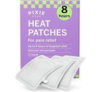 Pixie Period Cramps Menstrual Pain Relief Heat Patches - Lower Abdominal & Back Ache Therapy - Natural Alternative to Lidocaine ICY Hot - Up to 8 Hours - 3 Count Discreet Disposable Heat Pads