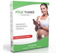 Pixie Tunes Premium Award-Winning Baby Bump Headphones. #1 Pregnancy Speakers to Play Music, Sound and Talk to Your Baby in The Womb. Crystal Clear Surround Sound Quality, White