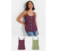 Pixiegirl Petite 2 Pack Cami Vest Tops In Light Green Light Green