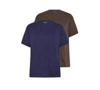 PixieGirl Petite 2 Pack Chocolate Brown & Navy Blue Cotton Oversized T-Shirts Petite
