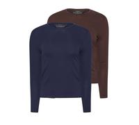 PixieGirl Petite 2 Pack Chocolate Brown & Navy Blue Cotton T-Shirts Petite