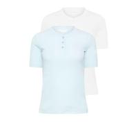 PixieGirl Petite 2 Pack Light Blue & White Waffle Henley T-Shirts Petite