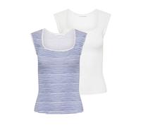 Pixiegirl Petite 2 Pack Stripe Vest Tops Multi