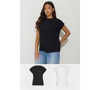 Pixiegirl Petite 2 Pack T-Shirts In Black Black 12