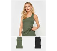 Pixiegirl Petite 2 Pack Vest Tops In Green Green 12