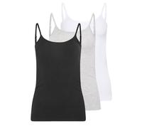 Pixiegirl Petite 3 Pack Cami Vest Tops In Black Black