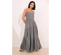 Pixiegirl Petite Acid Wash Asymmetric Dress In Grey Grey