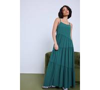 Petite Acid Wash Asymmetric Dress PixieGirl Teal 14