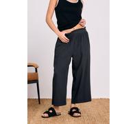 Pixiegirl Petite Acid Wash Cropped Trousers In Black Black