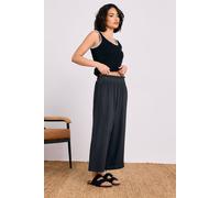 Pixiegirl Petite Acid Wash Cropped Trousers In Black Black