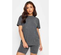 Pixiegirl Petite Acid Wash T-Shirt In Grey Grey 12