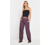 Petite Acid Wash Wide Leg Trousers PixieGirl Purple 10