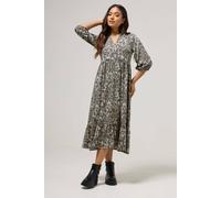 Pixiegirl Petite Animal Print Midaxi Dress In Grey Grey 10