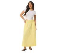 PixieGirl Petite Baby Pink Poplin Shirred Cotton Maxi Skirt Petite