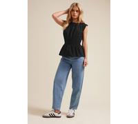 Pixiegirl Petite Barrel Leg Jeans In Light Blue Light Blue 16