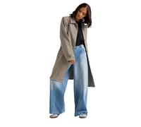 PixieGirl Petite Beige Brown Check Midi Coat Petite