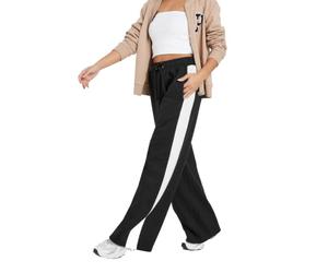PixieGirl Petite Beige Brown Side Striped Wide Leg Jogger Petite