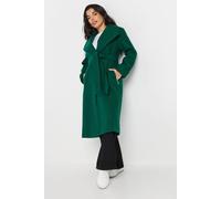 Pixiegirl Petite Belted Wrap Coat In Green Green 16