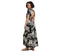 PixieGirl Petite Black Abstract Floral Print Tie Back Maxi Dress Petite