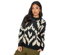 PixieGirl Petite Black Abstract Jacquard Print Jumper Petite