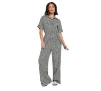 PixieGirl Black Abstract Spot Wide Leg Jumpsuit Petite