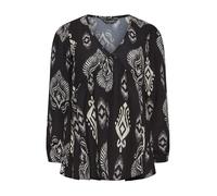 PixieGirl Petite Black Aztec Print Smock Top Petite