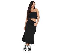 PixieGirl Petite Black Cargo Maxi Skirt Petite