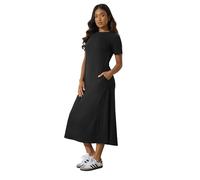 PixieGirl Petite Black Cotton T-Shirt Maxi Dress Petite