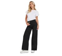 PixieGirl Petite Black Cotton Wide Leg Jeans Petite