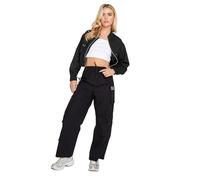 PixieGirl Petite Black Cropped Bomber Jacket Petite