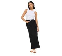 PixieGirl Petite Black Denim Split Maxi Skirt Petite