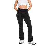 PixieGirl Petite Black Fold Over Waist Flared Leggings Petite