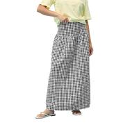 PixieGirl Petite Black Gingham Print Maxi Skirt Petite