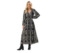 PixieGirl Petite Black Jacquard Floral Smock Dress Petite