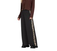 PixieGirl Petite Black Leopard Print Stripe Joggers Petite