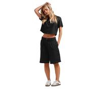 PixieGirl Petite Black Linen Bermuda Shorts Petite