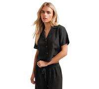 Petite Linen Cropped Shirt PixieGirl Black 8