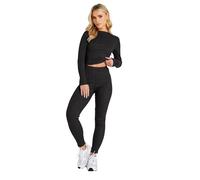 PixieGirl Petite Black Metallic Ribbed Leggings Petite
