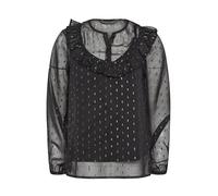 PixieGirl Petite Black Metallic Spot Print Blouse Petite