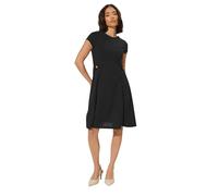 PixieGirl Petite Black Pleated Button Mini Dress Petite