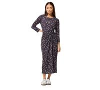 PixieGirl Petite Black Polka Dot Twist Front Midi Dress Petite